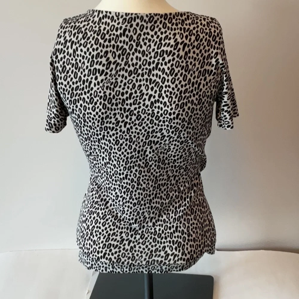MaxMara Animal Print Ruched Top - Picture 7 of 9